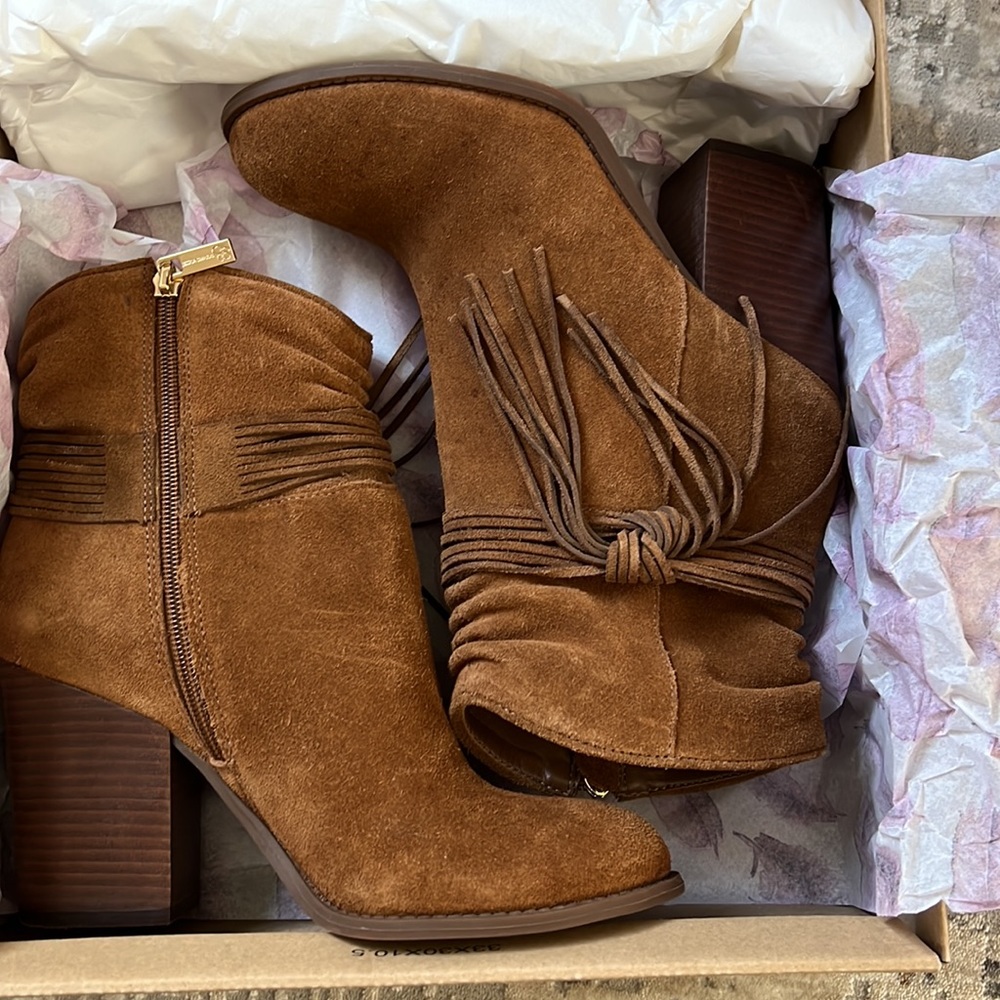 Jessica Simpson Brown Suede Heeled Booties
